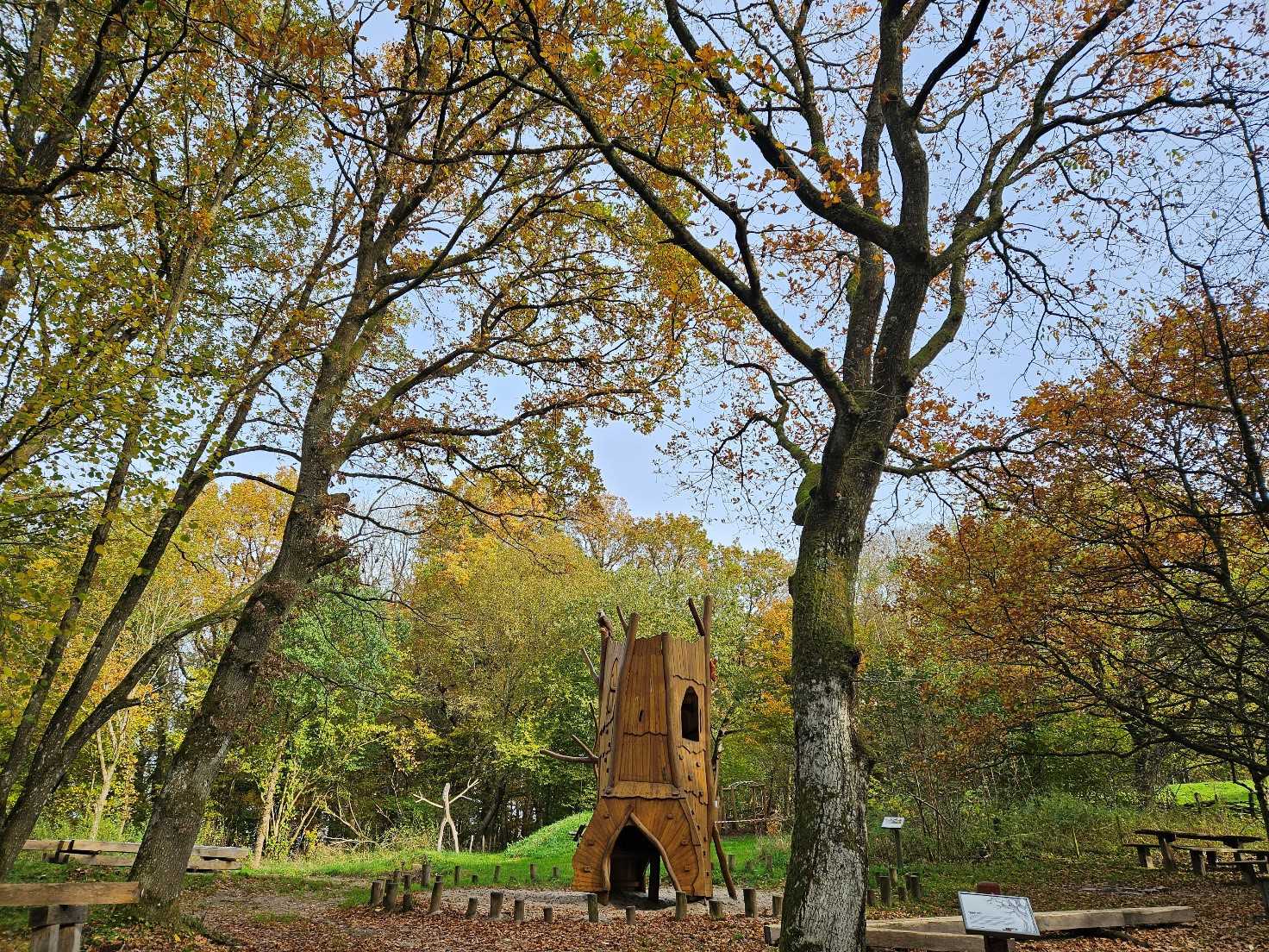 Stort legetårn i skov